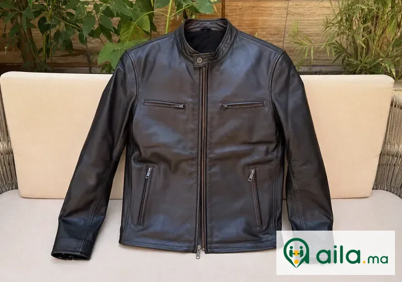 Veste en cuir pour homme