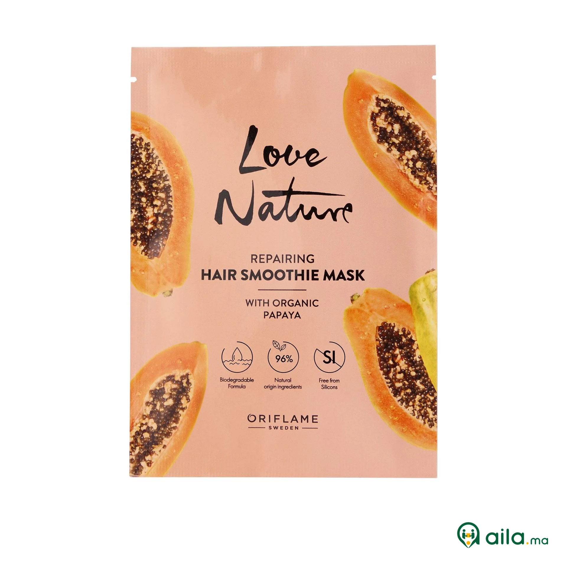 Masque Smoothie Réparateur pour les Cheveux Love Nature à l'Extrait Naturel de Papaye