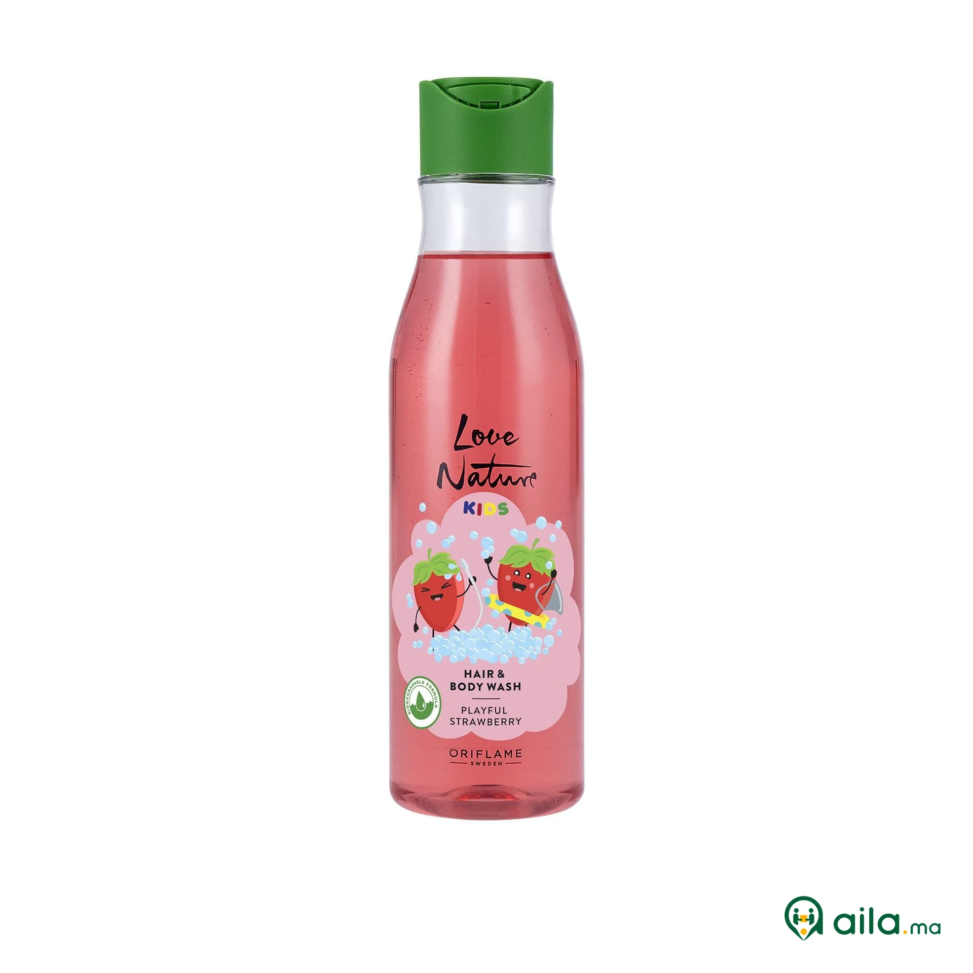 Nettoyant pour les Cheveux et le Corps des Enfants Love Nature Playful Strawberry