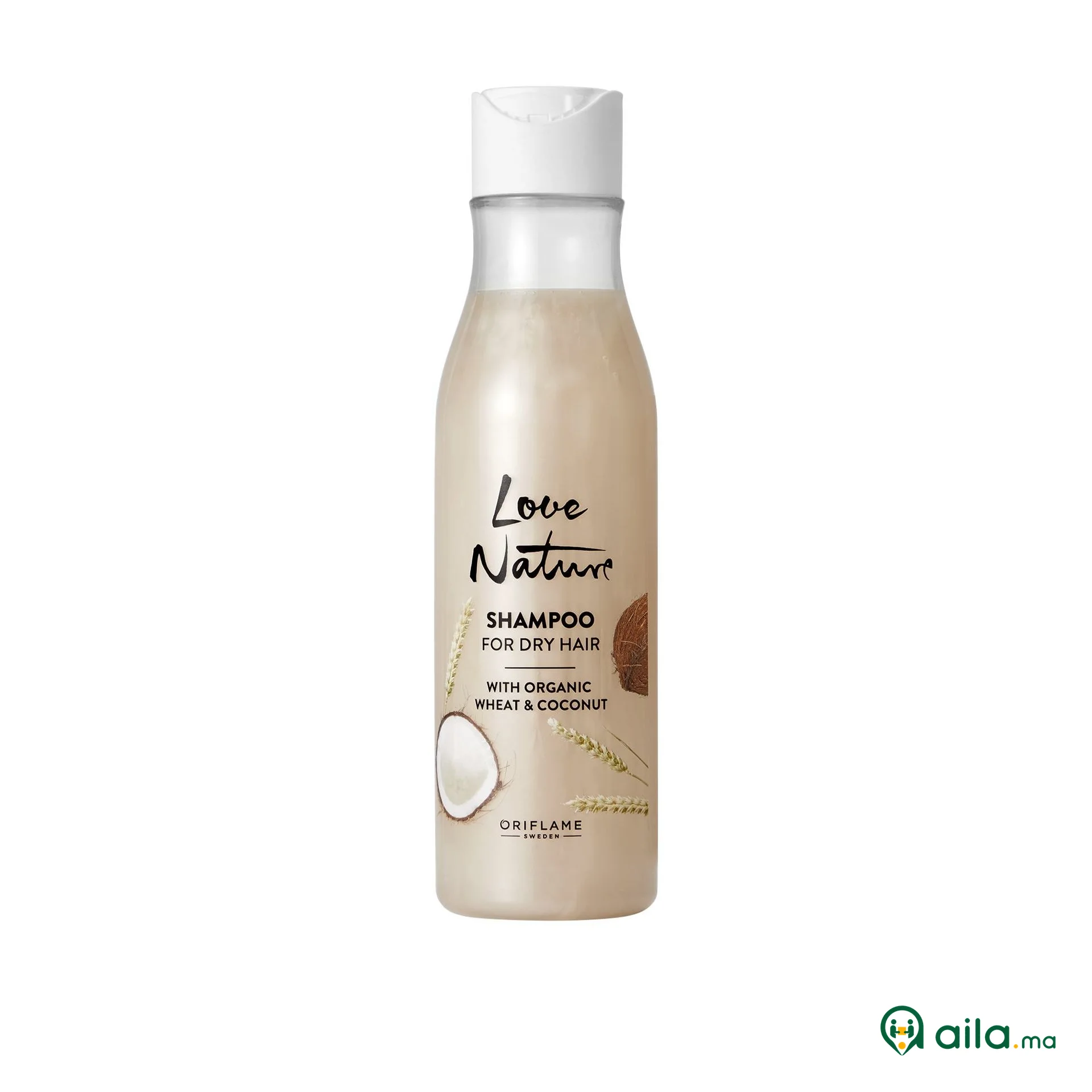 Shampooing pour Cheveux Secs à l'Extrait Naturel de Blé et de Noix de Coco Love Nature