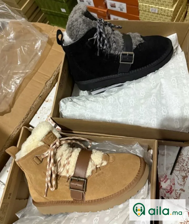 UGG Bottines fourrées à boucle & Lacets Tendance