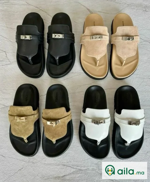 Mule Hermes en vrai cuir femme