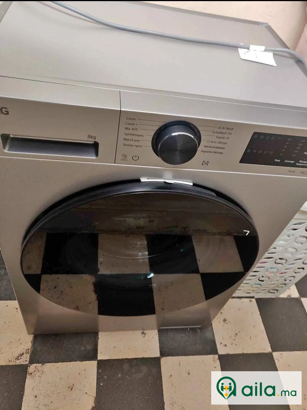 Machine a laver LG 8K moteur DIRECT DRIVE inverter 1200 min Smart ThinQ Ai wash wi-fi importe neuf